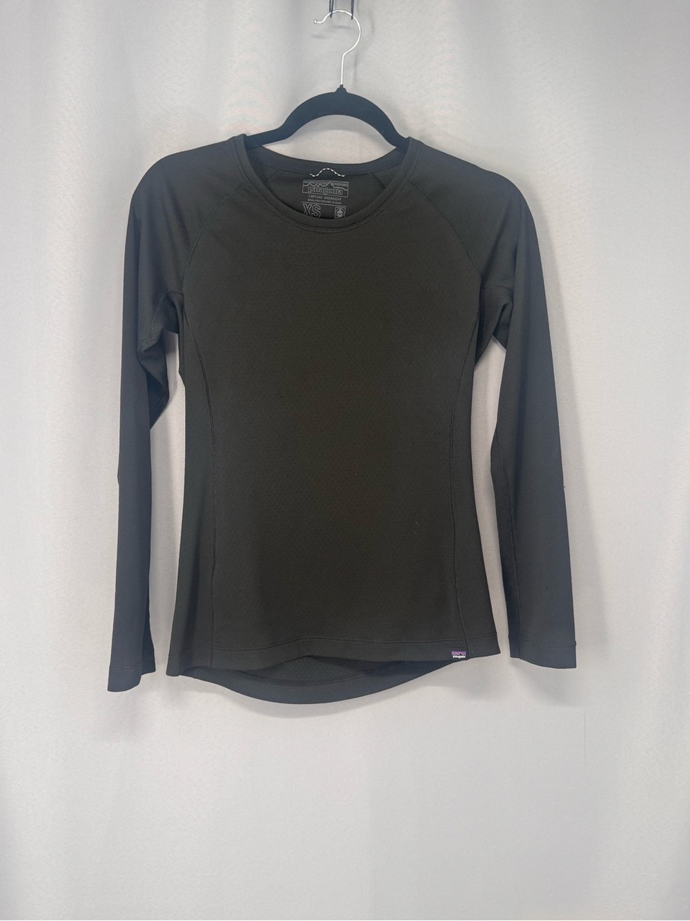 Patagonia Capilene Base Layer Womens XS Black Midweight Crew Shirt Top